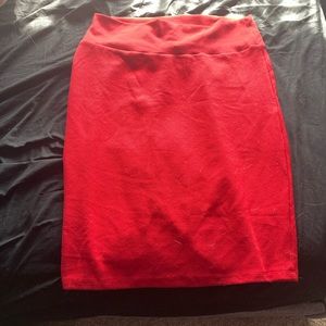 lularoe red skirt XL